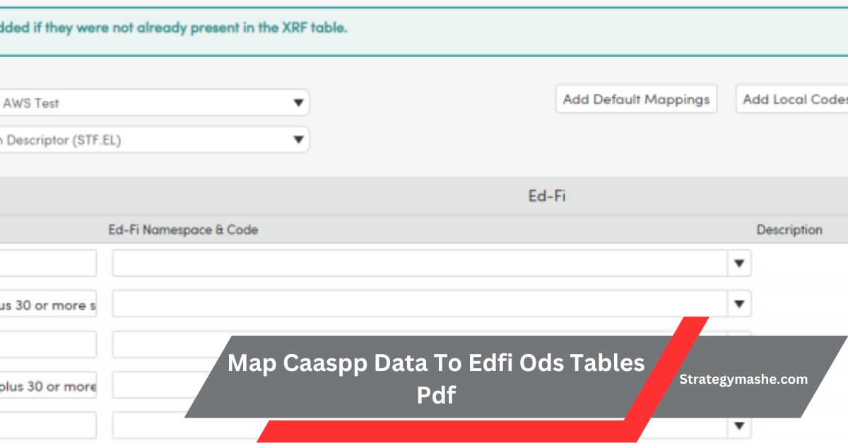 Map Caaspp Data To Edfi Ods Tables Pdf: A Comprehensive Guide