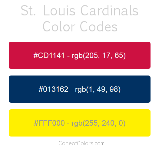 What Are The Team Colors Of The St. Louis Cardinals?